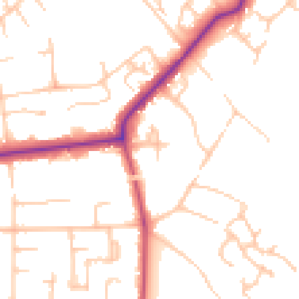 Daytime road noise heatmap for BR1 2HT