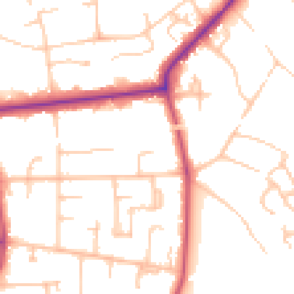 Daytime road noise heatmap for BR1 2HW