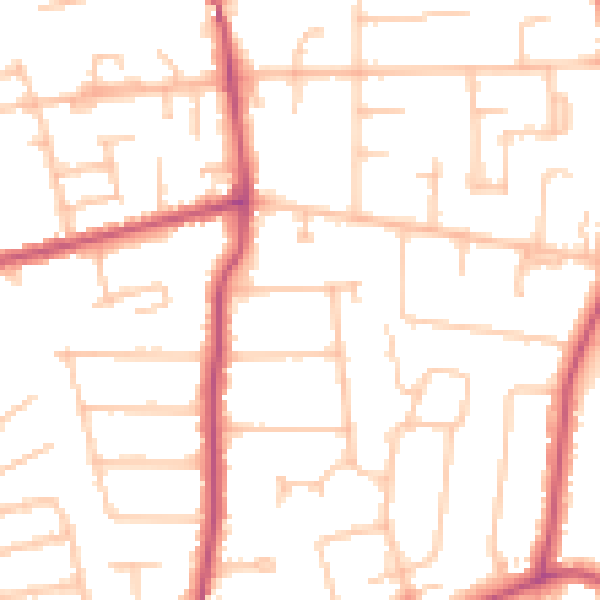 Daytime road noise heatmap for BR1 2JH