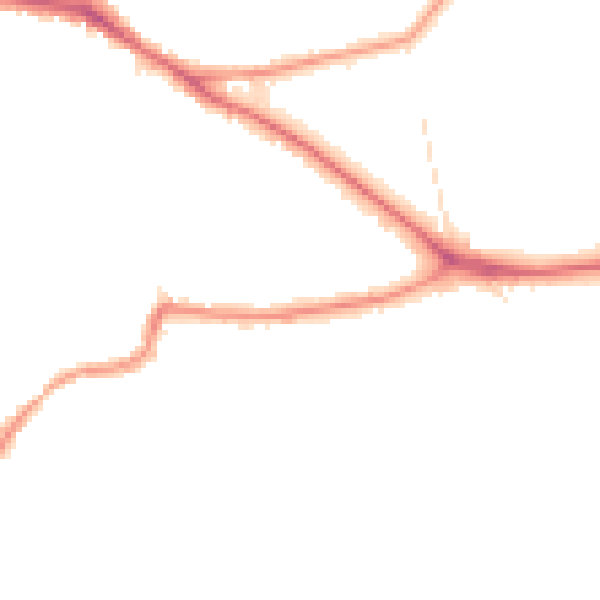Night-time road noise heatmap for BR1 2JJ