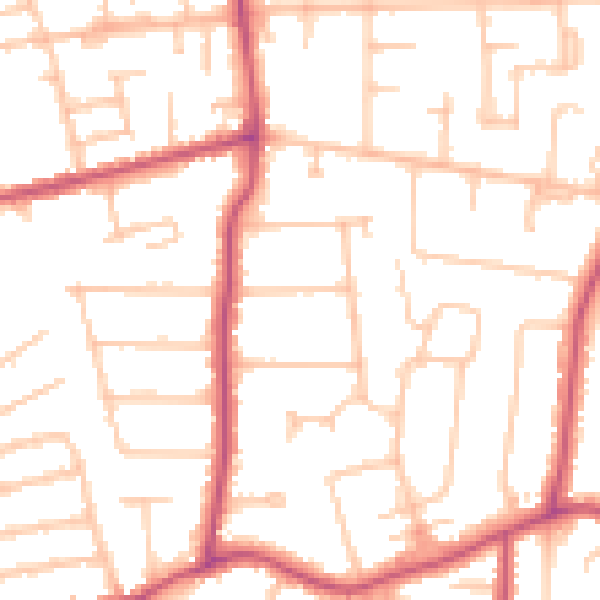 Daytime road noise heatmap for BR1 2JL