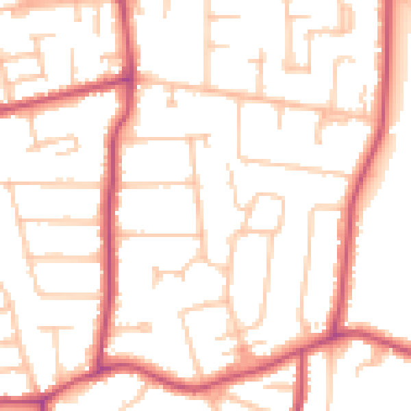Daytime road noise heatmap for BR1 2JN
