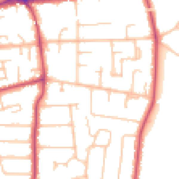 Daytime road noise heatmap for BR1 2LF
