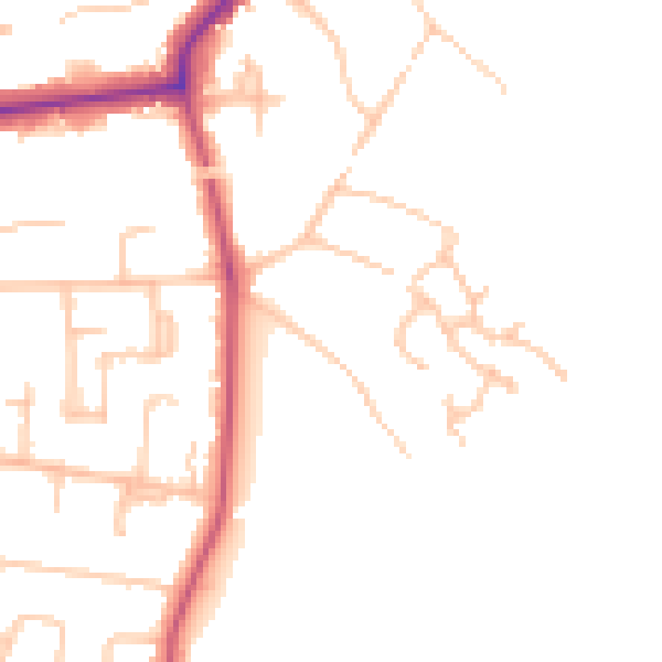 Daytime road noise heatmap for BR1 2LN