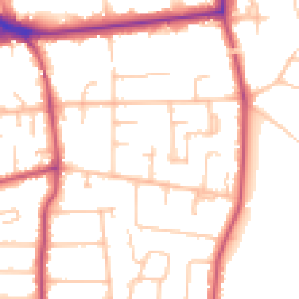 Daytime road noise heatmap for BR1 2LQ