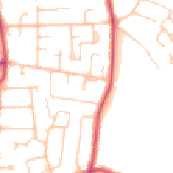 Daytime road noise heatmap for BR1 2LU