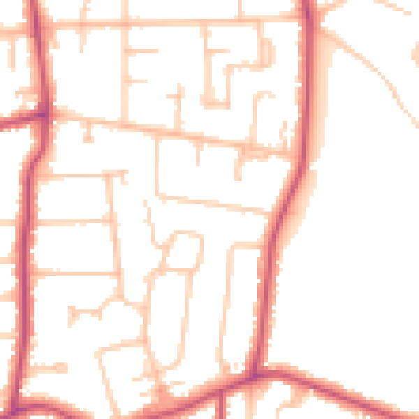 Daytime road noise heatmap for BR1 2LY