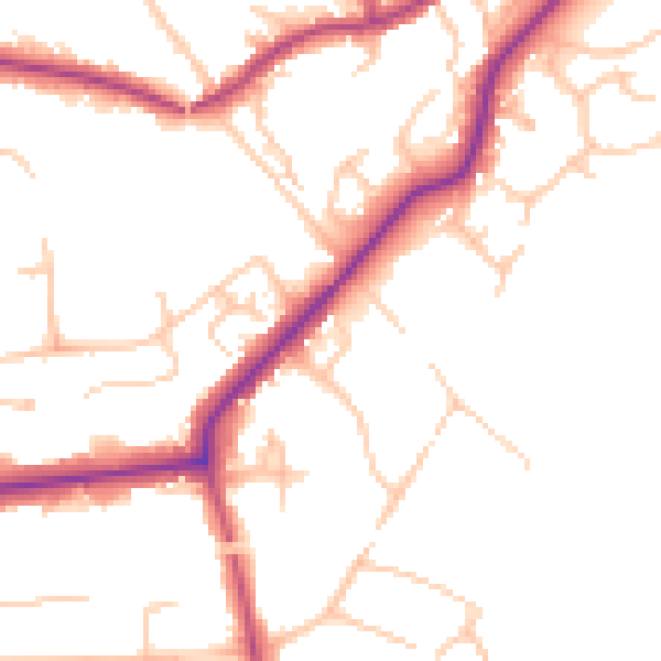 Daytime road noise heatmap for BR1 2RR
