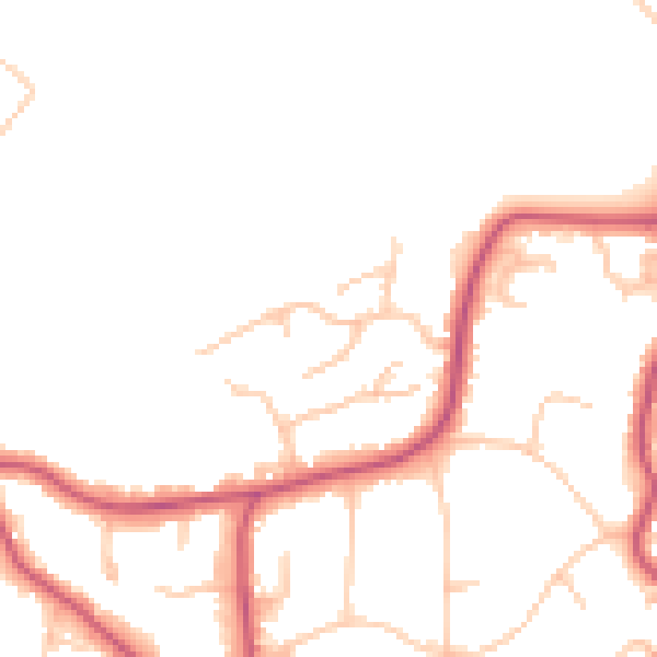 Daytime road noise heatmap for BR1 2TE