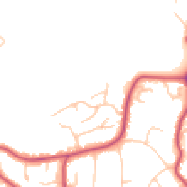 Daytime road noise heatmap for BR1 2TH