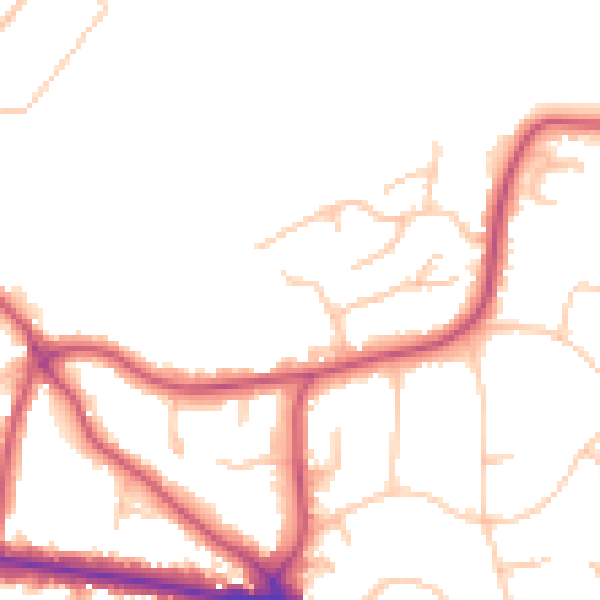 Daytime road noise heatmap for BR1 2UA