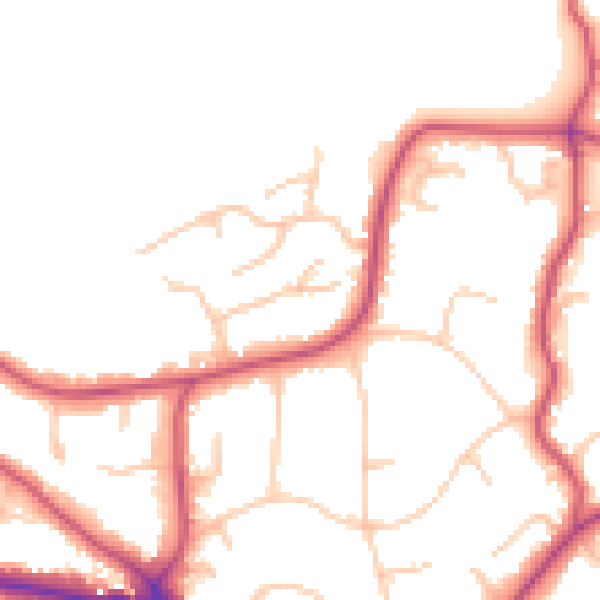 Daytime road noise heatmap for BR1 2UB