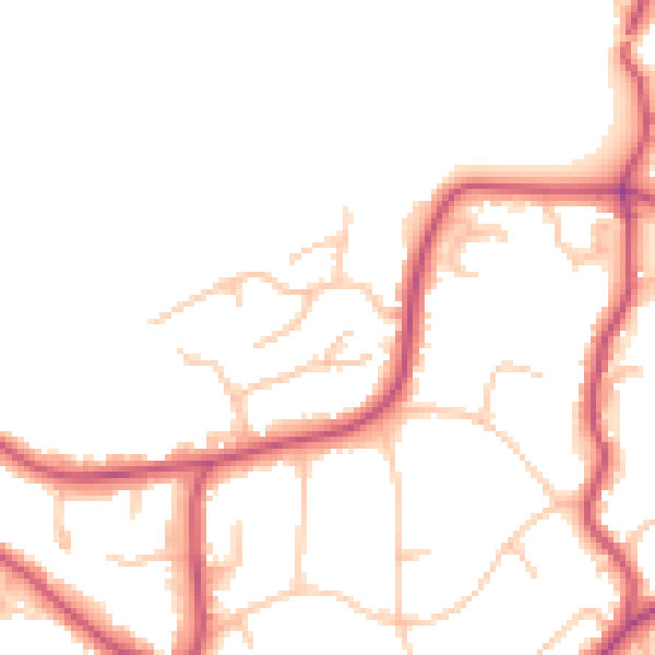 Daytime road noise heatmap for BR1 2UF