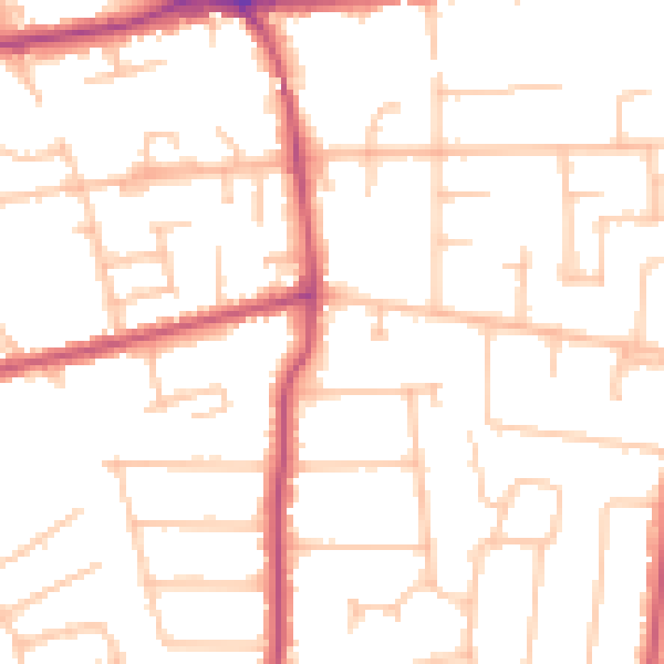 Daytime road noise heatmap for BR1 2US