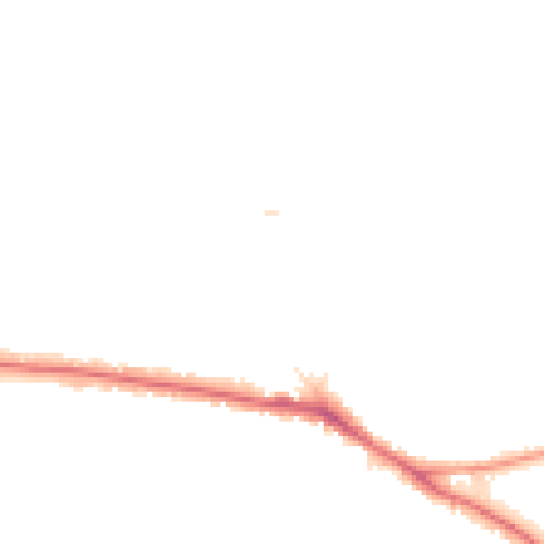 Night-time road noise heatmap for BR1 2WH