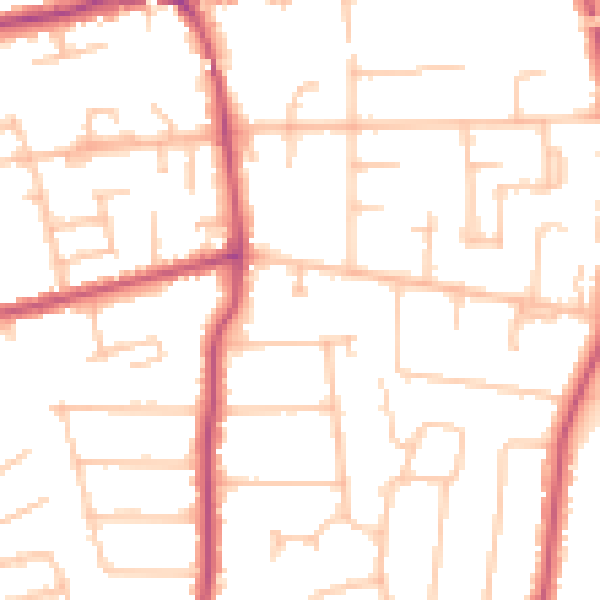 Daytime road noise heatmap for BR1 2WJ