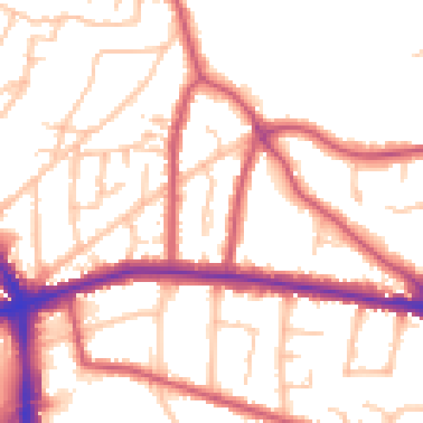 Daytime road noise heatmap for BR1 3HX