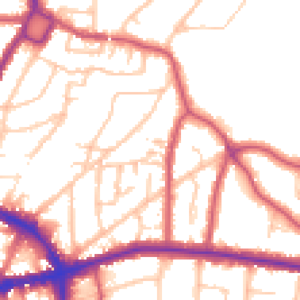 Daytime road noise heatmap for BR1 3JD