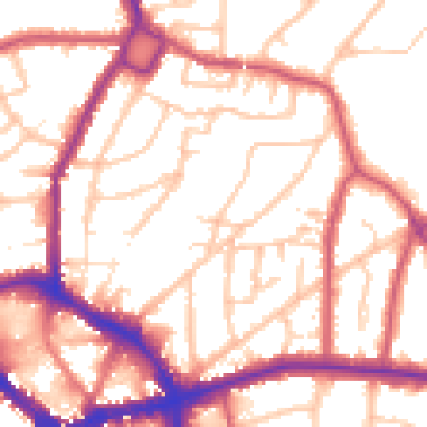 Daytime road noise heatmap for BR1 3JJ