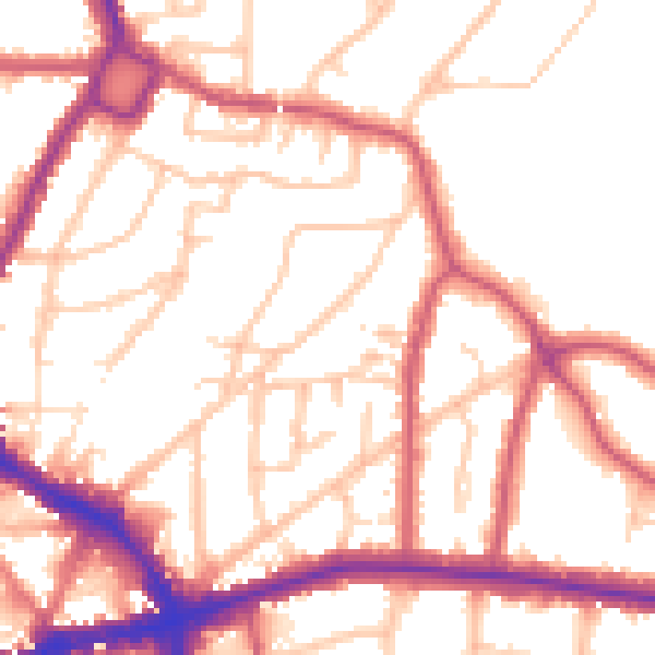 Daytime road noise heatmap for BR1 3JR