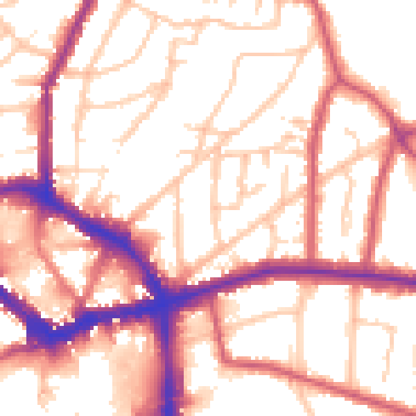 Daytime road noise heatmap for BR1 3JT