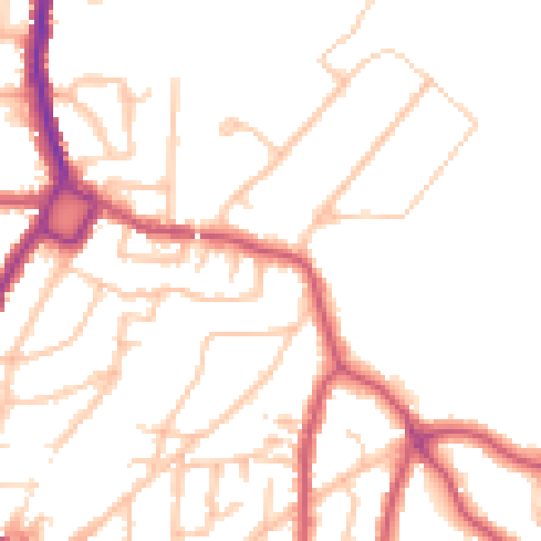 Daytime road noise heatmap for BR1 3LY