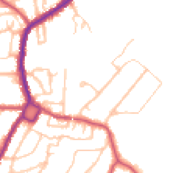 Daytime road noise heatmap for BR1 3NA