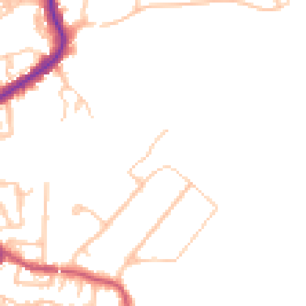 Daytime road noise heatmap for BR1 3NB