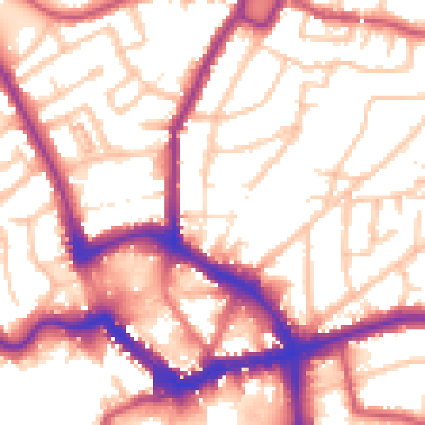 Daytime road noise heatmap for BR1 3NT