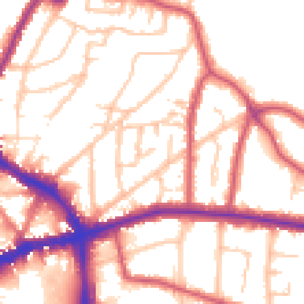 Daytime road noise heatmap for BR1 3TJ
