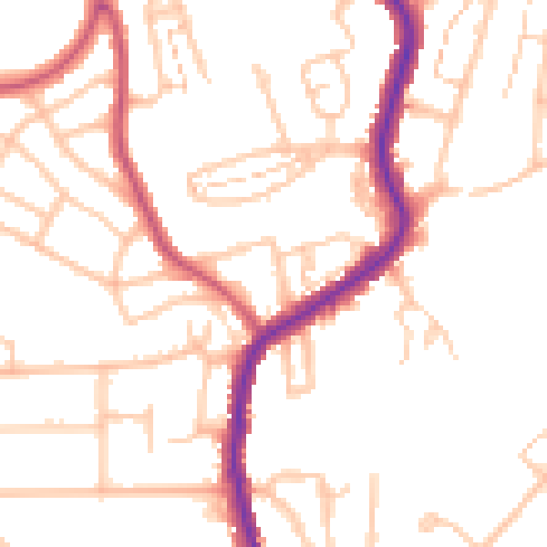 Daytime road noise heatmap for BR1 4QS