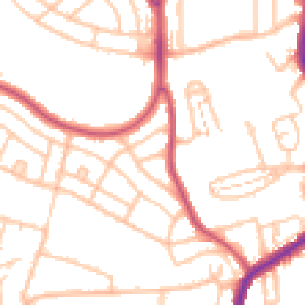 Daytime road noise heatmap for BR1 4SH