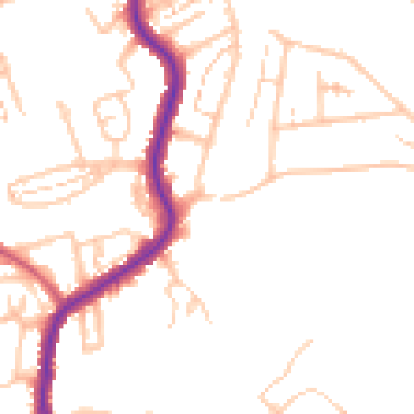 Daytime road noise heatmap for BR1 5AU