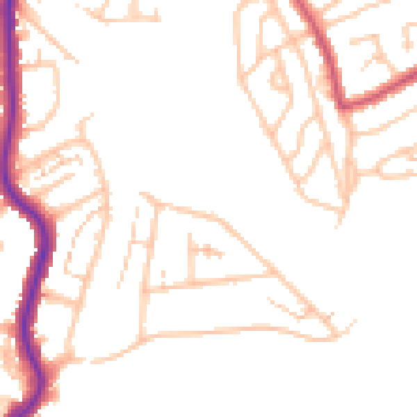 Daytime road noise heatmap for BR1 5BB