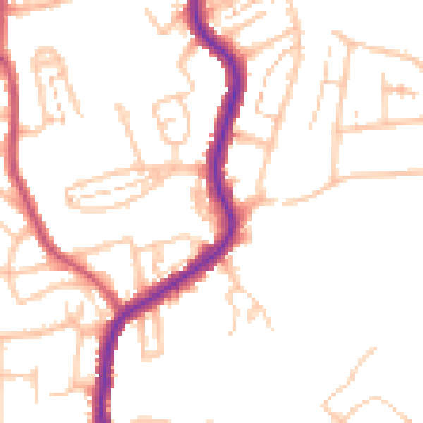 Daytime road noise heatmap for BR1 5BN