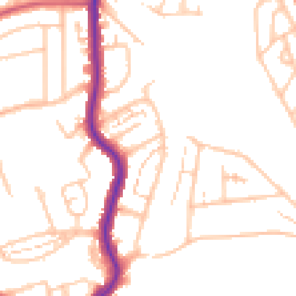 Daytime road noise heatmap for BR1 5DE