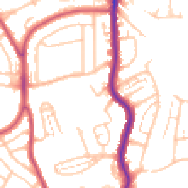 Daytime road noise heatmap for BR1 5DN