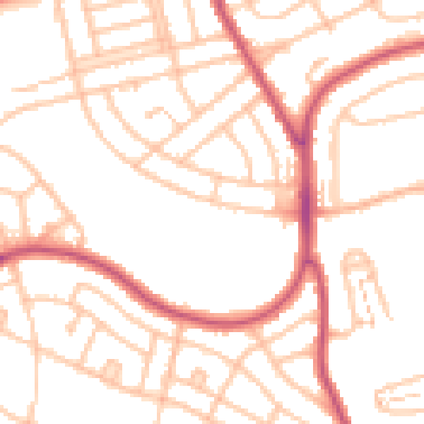 Daytime road noise heatmap for BR1 5EP