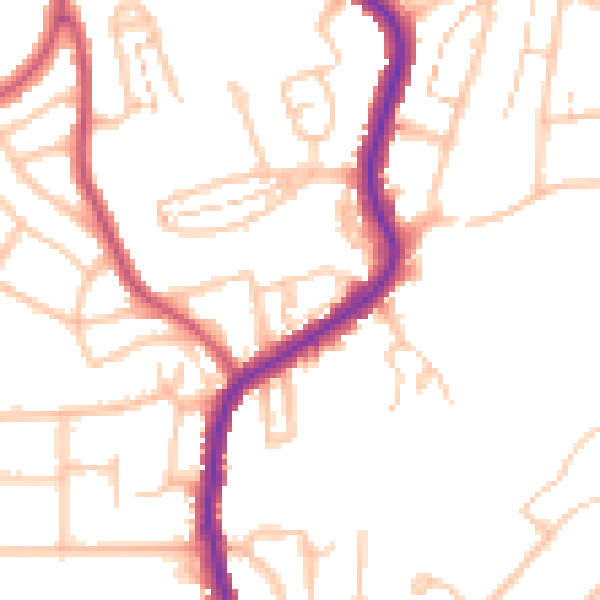 Daytime road noise heatmap for BR1 5FA