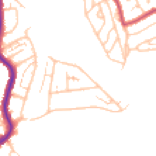 Daytime road noise heatmap for BR1 5FB