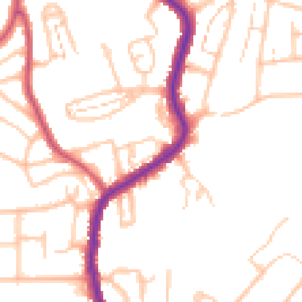 Daytime road noise heatmap for BR1 5FF