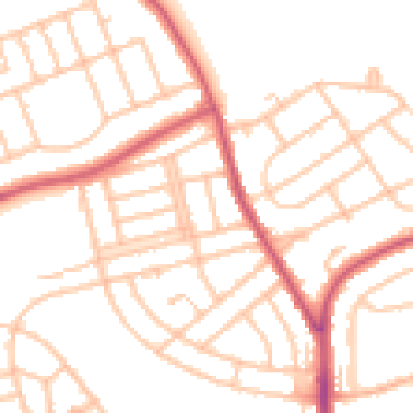 Daytime road noise heatmap for BR1 5HL