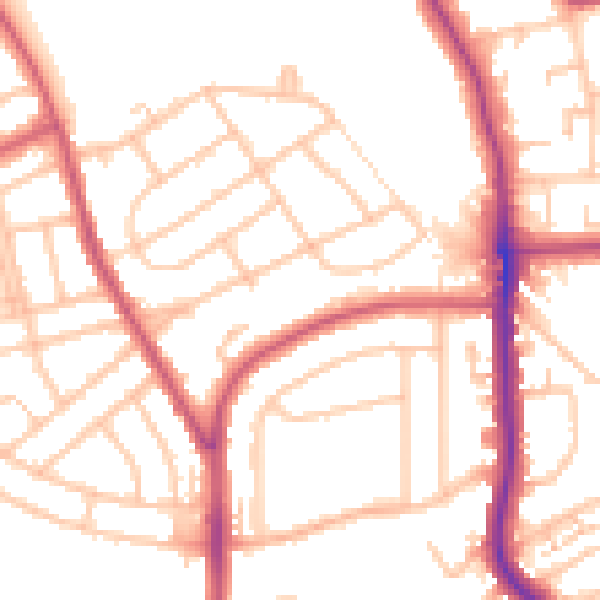 Daytime road noise heatmap for BR1 5HZ