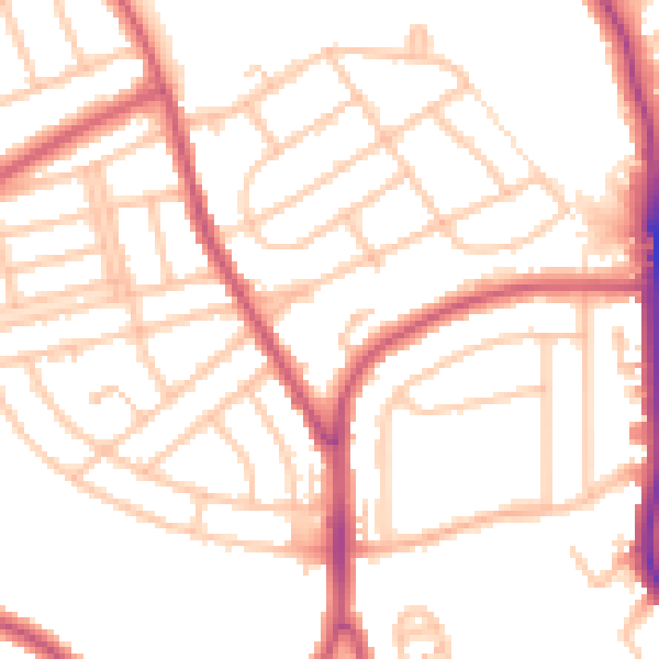 Daytime road noise heatmap for BR1 5JH