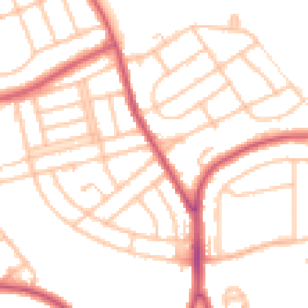 Daytime road noise heatmap for BR1 5JT