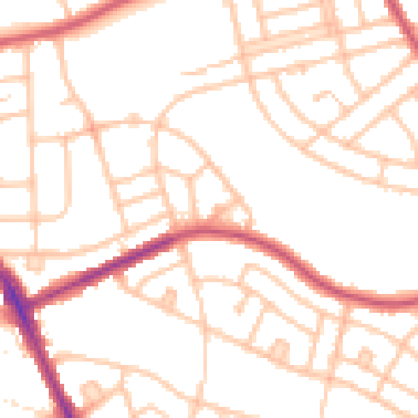 Daytime road noise heatmap for BR1 5PR