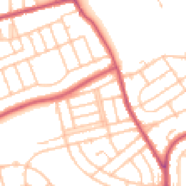 Daytime road noise heatmap for BR1 5SH