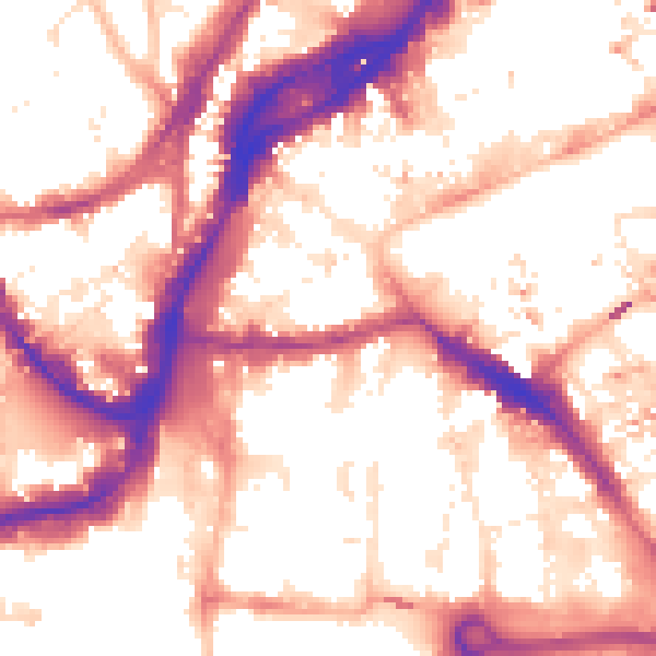 Daytime road noise heatmap for BS1 1BU