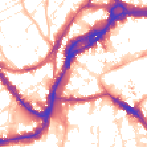 Daytime road noise heatmap for BS1 1DB