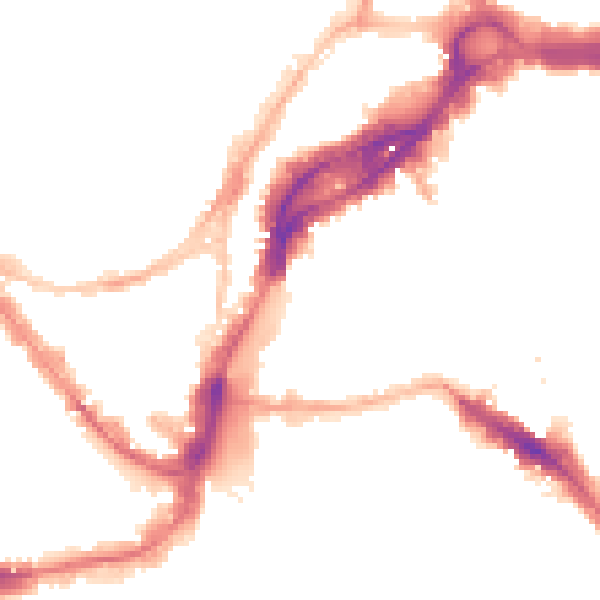 Night-time road noise heatmap for BS1 1DB